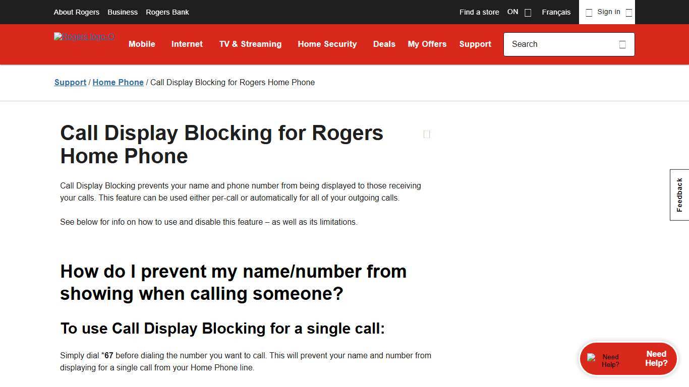 How to use Call Display Blocking for Home Phone - Rogers